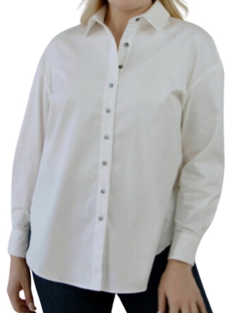 Mother Oxford Shirt Size 3 White Button Down Oversized Cotton Poplin Classic XL - Picture 2 of 16